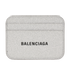 Balenciaga Glittered Cash Card Holder, &pound;140, Accessories, Silver, Leather, Front view